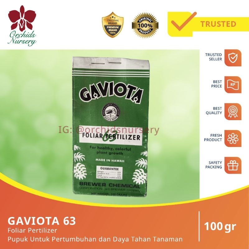 Jual Pupuk Gaviota 63 100gr Shopee Indonesia 