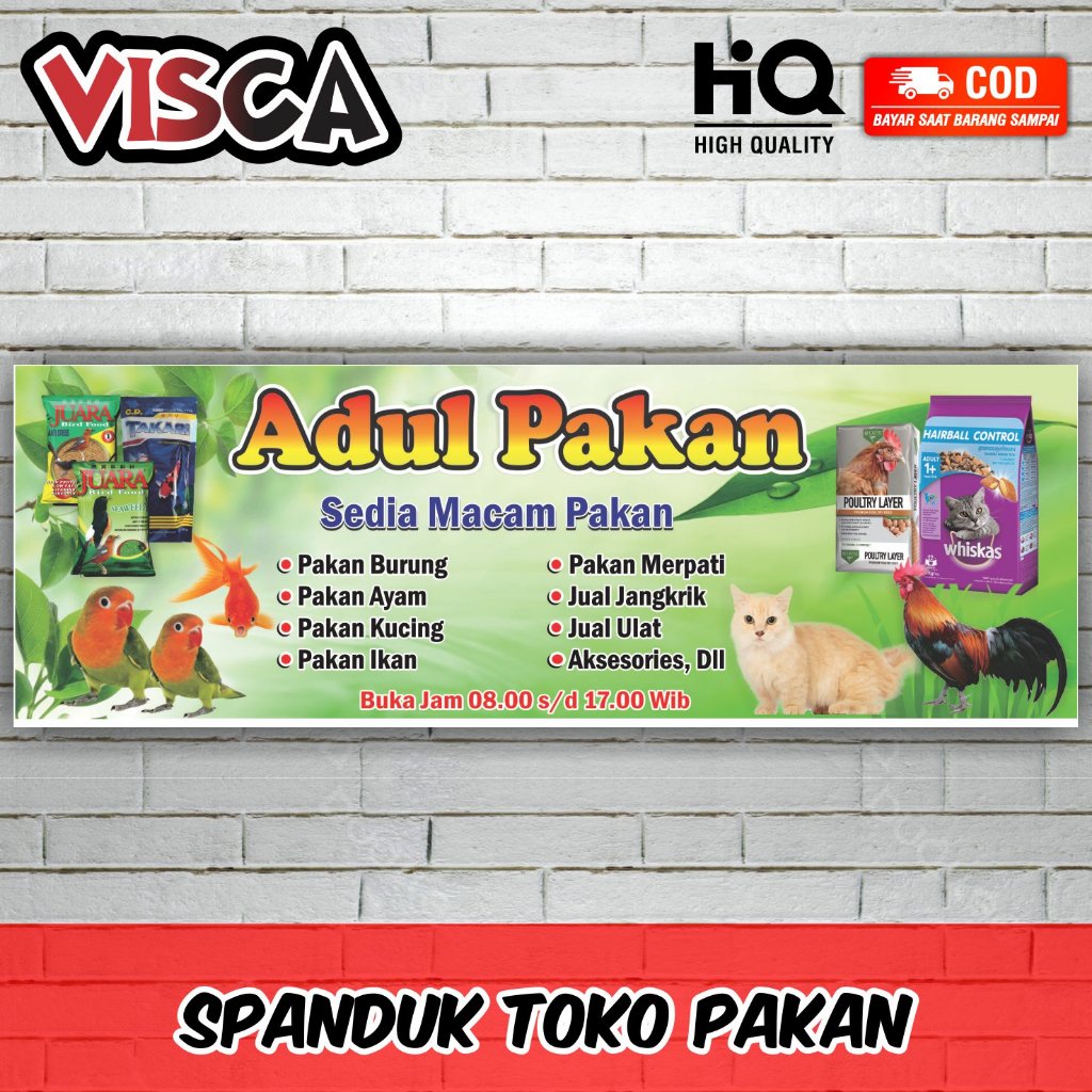 Jual Cetak Spanduk Banner Toko Pakan Shopee Indonesia 0701