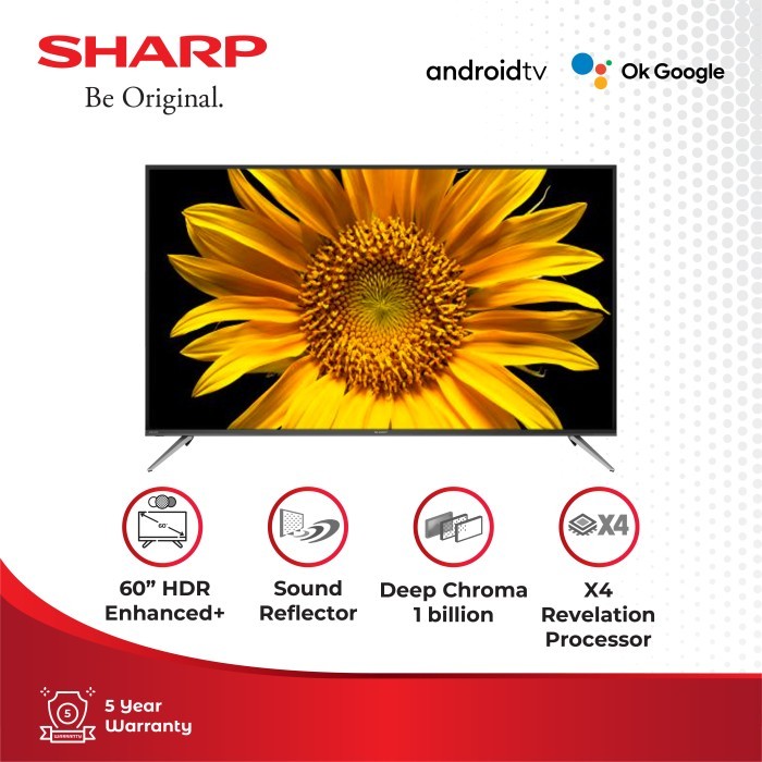 Jual SHARP 4T-C60DL1X LED ANDROID TV 60 INCH 4K UHD 4TC60DL1X C60DL1X ...