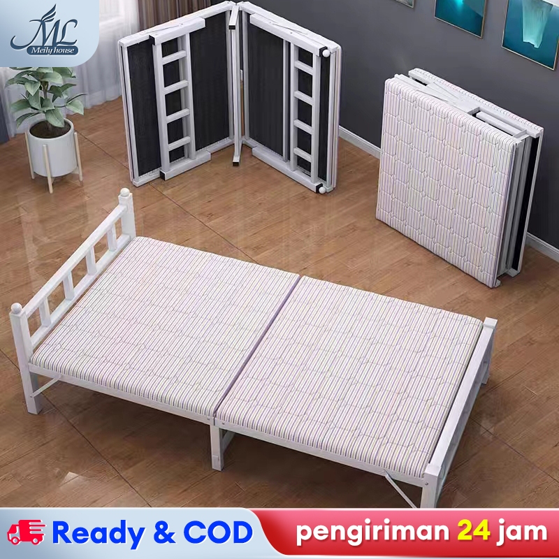 Jual Tempat Tidur Lipat Dipan Tempat Tidur Ranjang Lipat Ranjang Besi Lipat Folding Bed Portabel