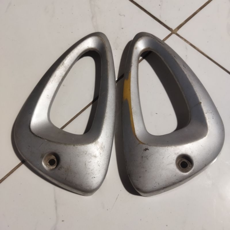 Jual Cover Body Kanan Kiri Hyosung Trail Rx Tutup Aki Rangka Silver