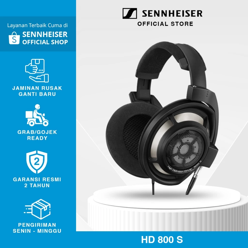 SENNHEISER HD 800 S DYN.ST Headphone Black XLR4