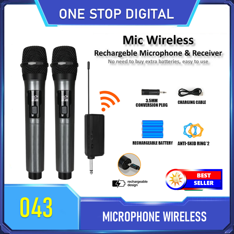 Jual Mikrofon Wireless Mic Karaoke Nirkabel / Microphone Wireless