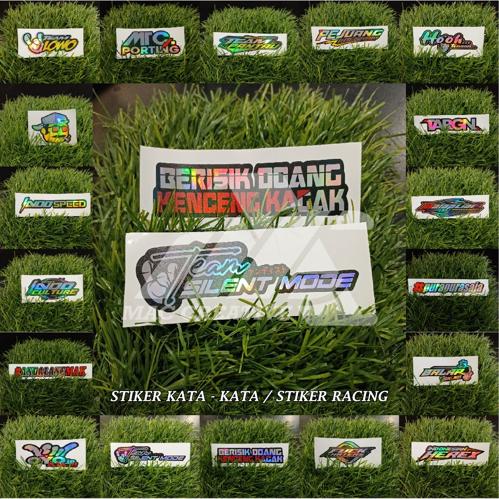 Jual stiker kata-kata / stiker viral / stiker bengkel terbaru / stiker ...