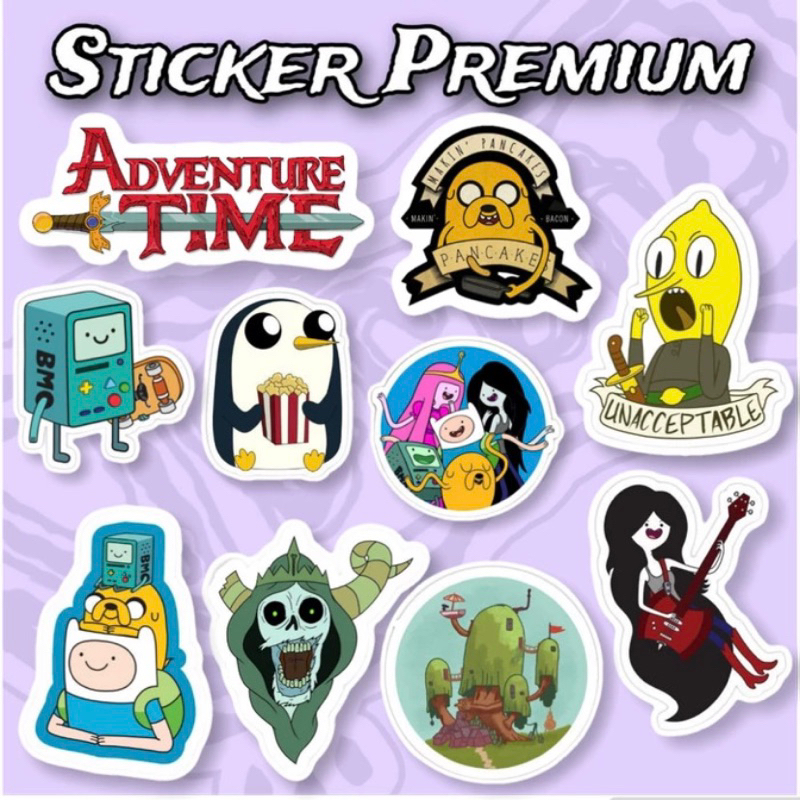 Jual Sticker Adventure Time pack 10 pcs premium waterproof | Shopee ...