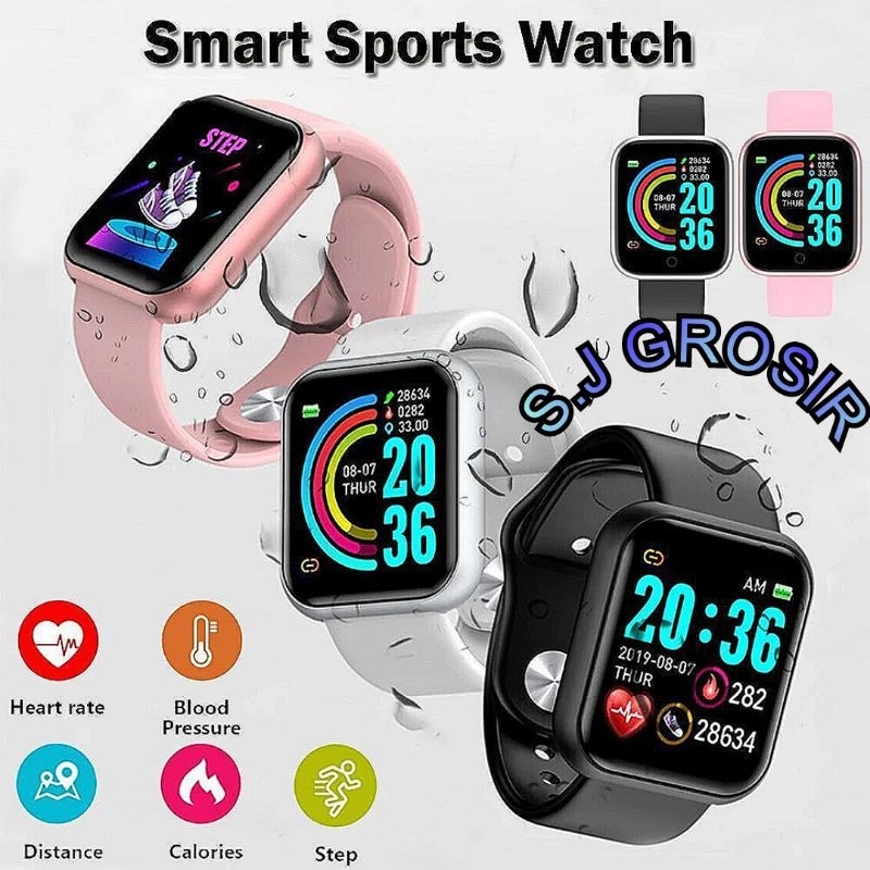 Jual SmartWatch y68 fitness tracker sport torch screen/jam tangam ...