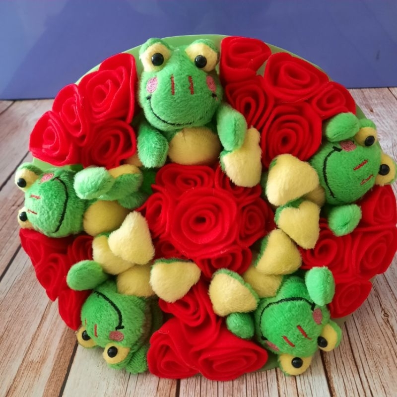 Jual Bouquet/buket Bunga Karakter Keroppi Untuk Wisuda/pernikahan ...