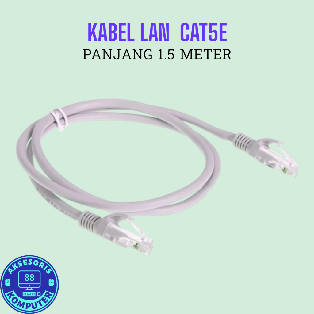 Jual 1.5 METER | KABEL INTERNET LAN RJ45 CAT5 CAT5E UTP PANJANG 1.5 ...
