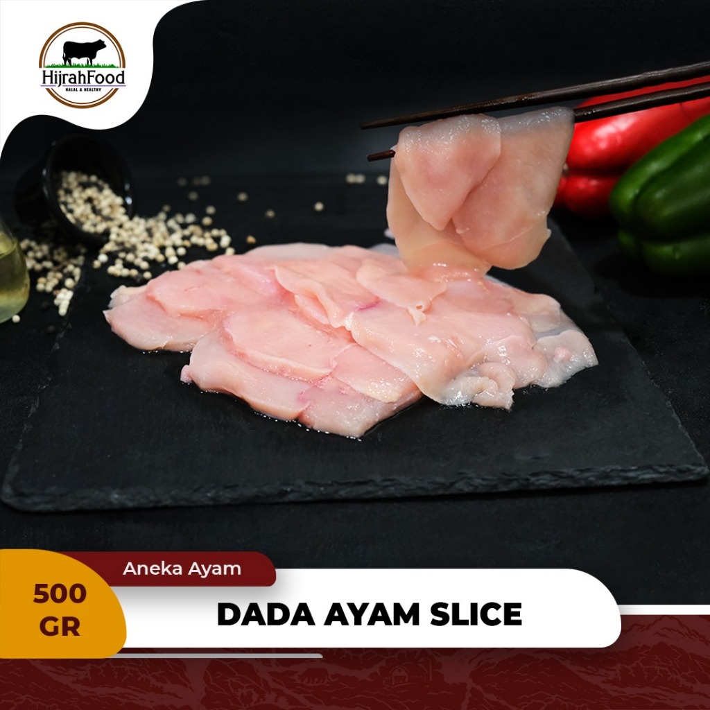 Jual Hijrahfood Daging Dada Ayam Slice Chicken Breast Fillet Sliced