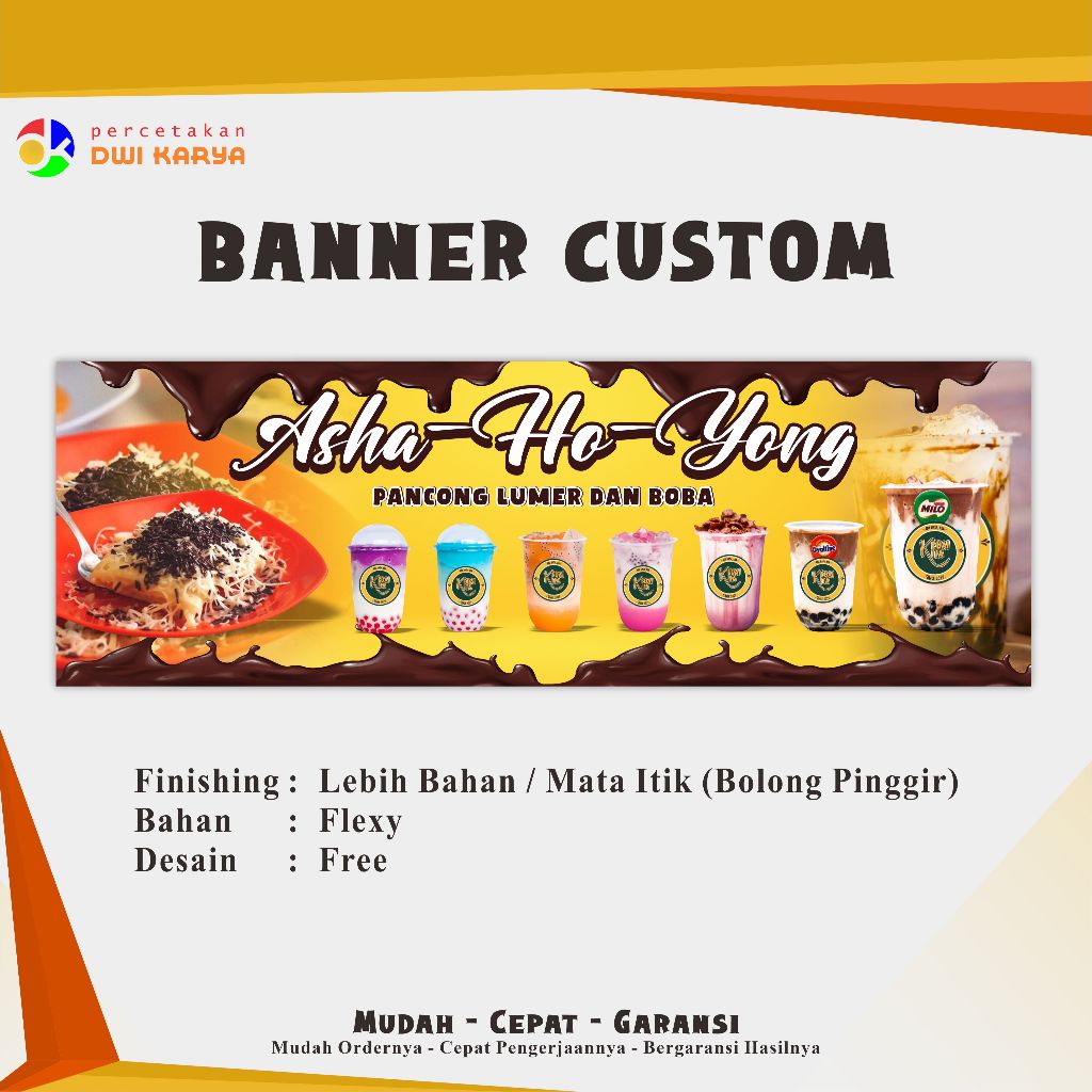 Jual SPANDUK/BANNER CUSTOM BAHAN FLEXY (UNTUK REQUEST UKURAN BISA CHAT ...