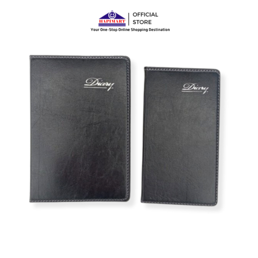 Jual Buku Agenda Note Book Diary Catatan Harian Cover Leather Hitam