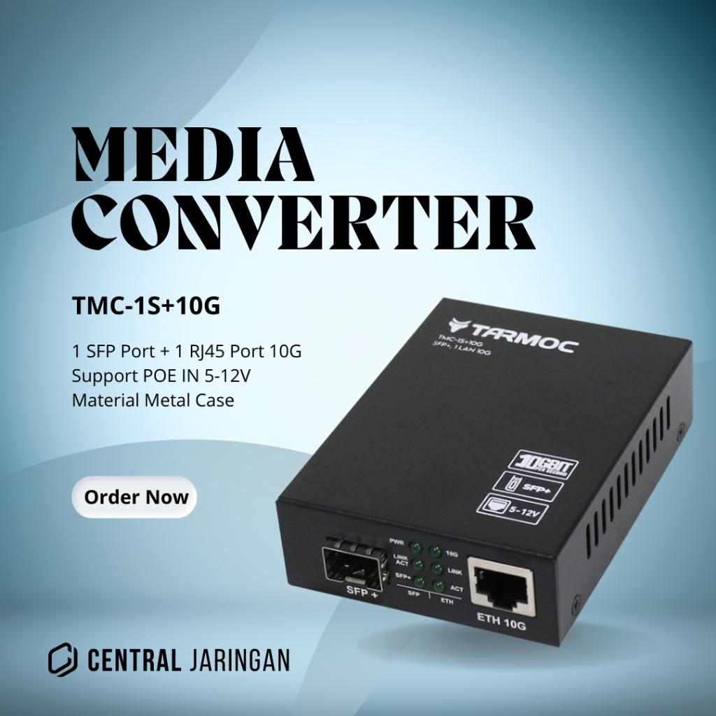 Jual Tarmoc TMC-1S+10G | Media Converter 10G 1 SFP+ 1 RJ45 10G | 1SFP ...