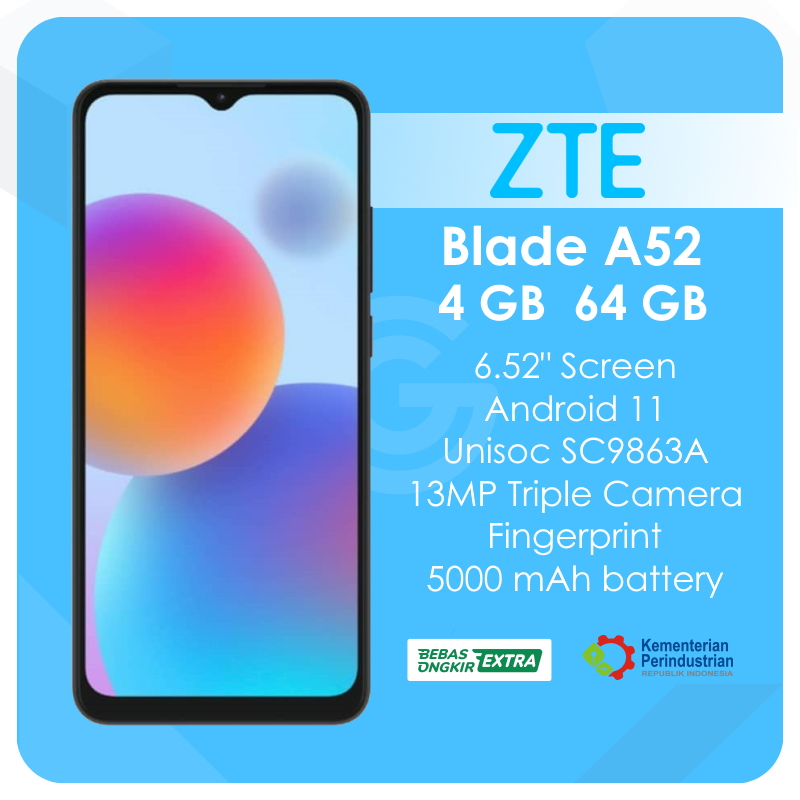 Jual ZTE Blade A52 4/64 GB Garansi Resmi Indonesia | Shopee Indonesia