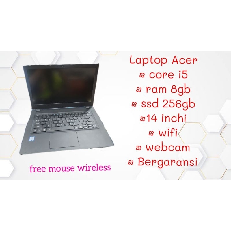 LAPTOP ACER P249 CORE I5 RAM 8GB SSD 240GB 14