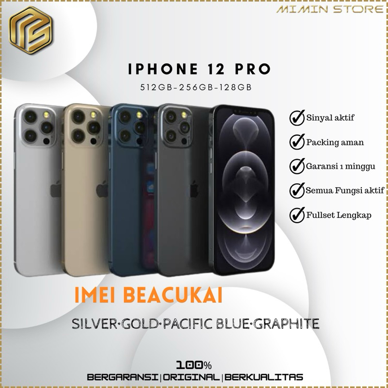 Jual IPhone 12 Pro 512GB/256GB/128GB [imei Terdaftar] Fullset Second ...