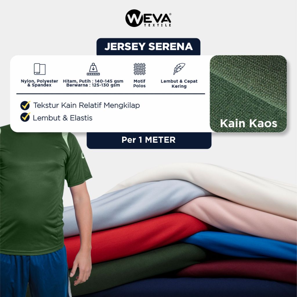 Jual PERMETER Bahan Kain Jersey Dryfit Serena - Kain Drifit Weva ...