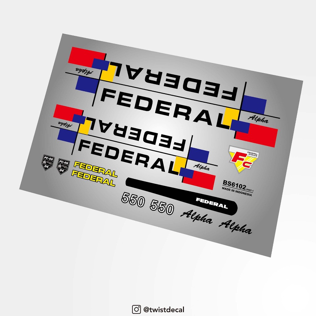 Jual DECAL FEDERAL ALPHA 550 | Shopee Indonesia