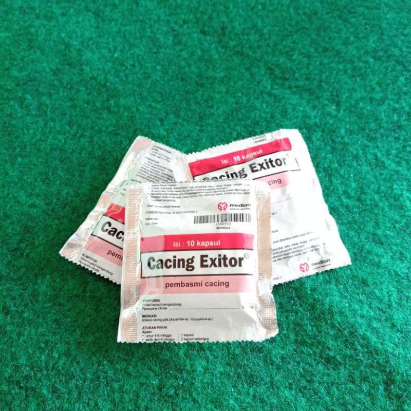 Jual Obat Cacing Ayam Exitor isi 10 kapsul | Shopee Indonesia