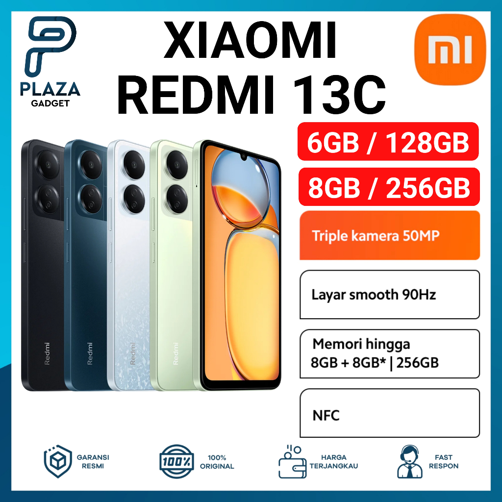 Jual Xiaomi Redmi 13C NFC 6/128GB 8/256GB Ram 6GB 8GB Rom 128GB 256GB ...