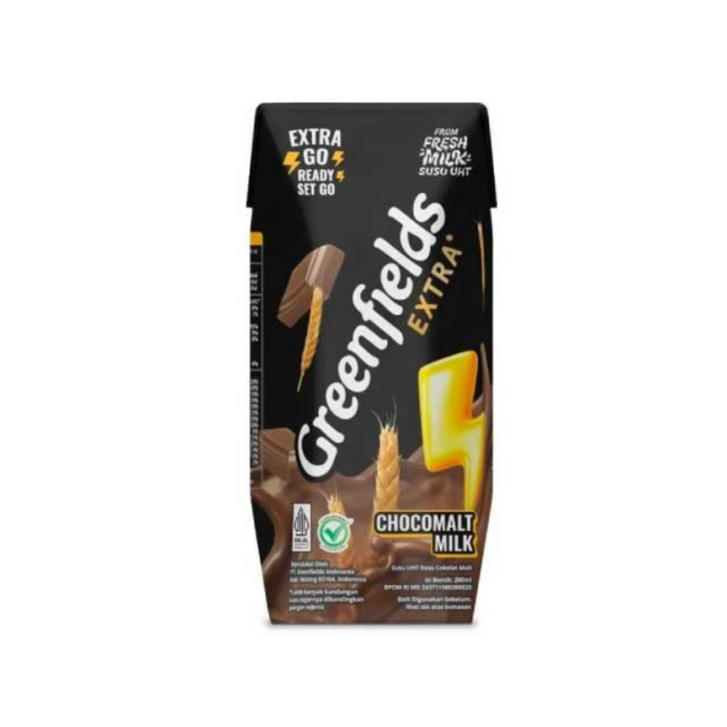 Jual Susu UHT Greenfields Extra Chocomalt Milk 200 ml | Shopee Indonesia
