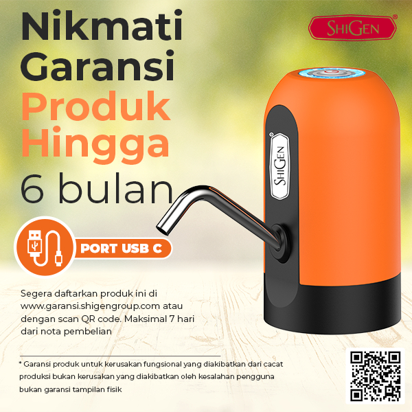 Jual Pompa Galon Elektrik Recharge Dispenser Air Galon Charge Shigen Sg 889 Led Usb Type C 7413