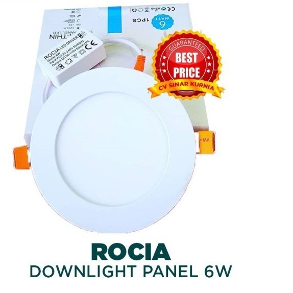 Jual DownLight Panel LED 6w inbow Bulat/Round Putih/CDL ROCIA - PUTIH ...