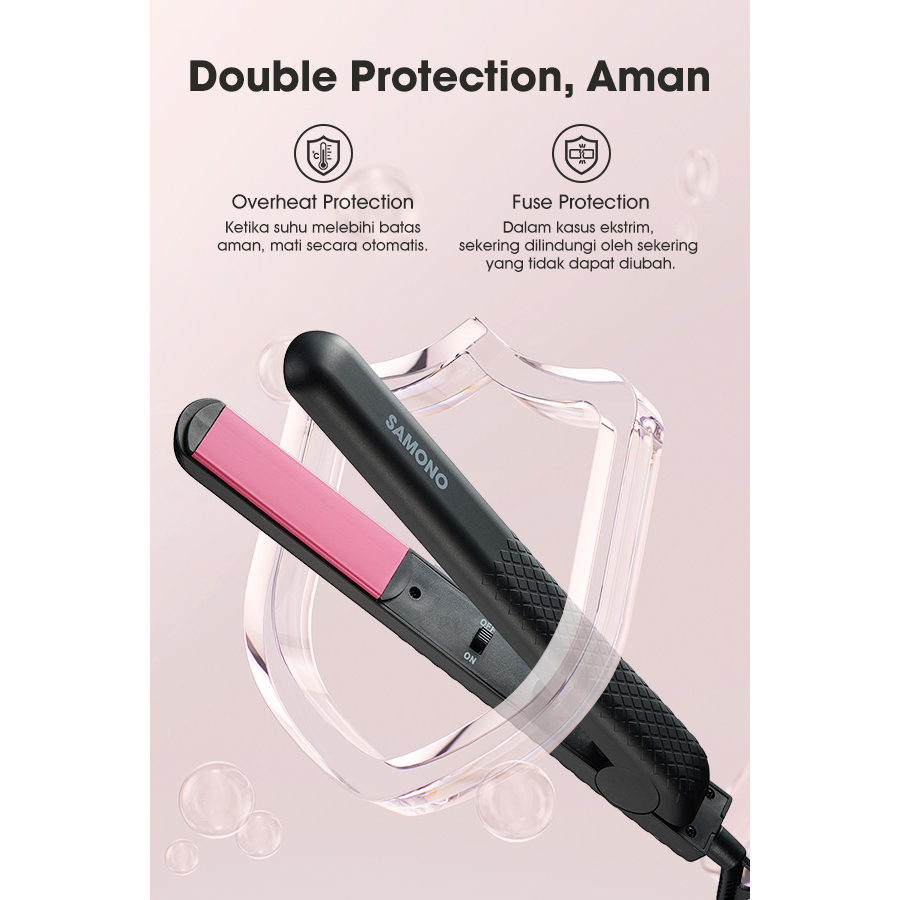 Jual SAMONO 2IN1 CATOKAN RAMBUT LURUS DAN CURLY SW-HS01 / SW-HS20 PLAT ...