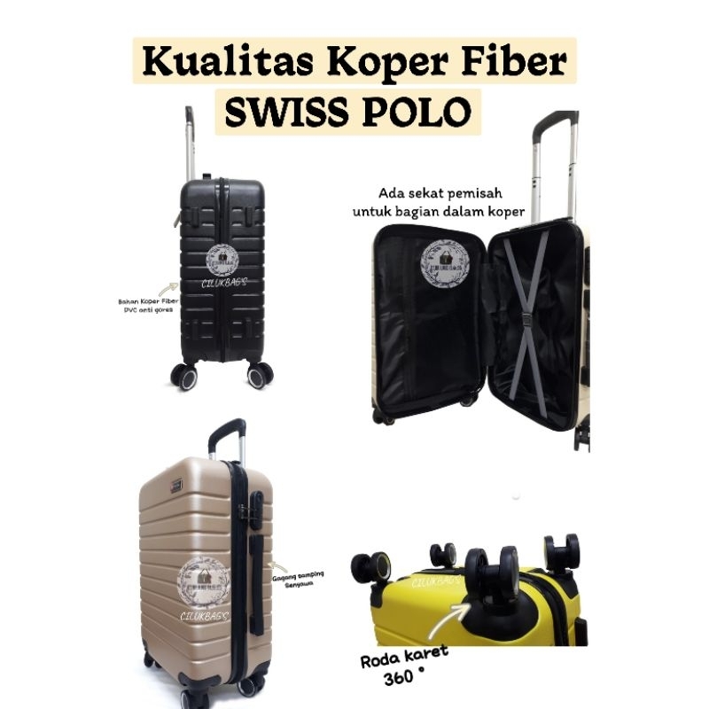 Jual Koper Fiber Swiss Polo Ukuran 20 INCI Cabin Pesawat (Model Baru ...