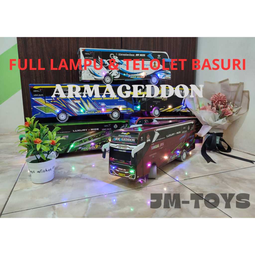 Jual Miniatur Mainan Bus Telolet Basuri Armageddon Tunggal Jaya Shopee Indonesia