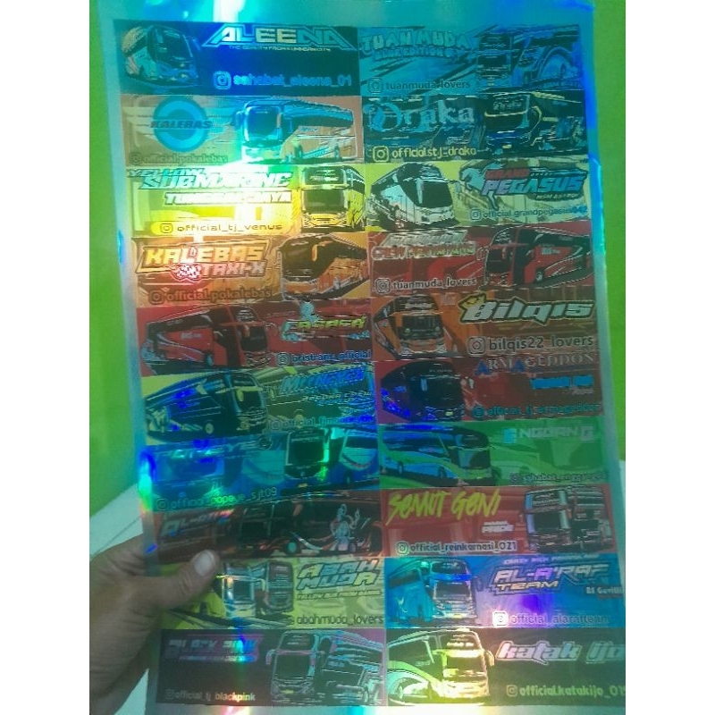 Jual Stiker Bus Original Hologram Lembar Isi Kotak Shopee Indonesia