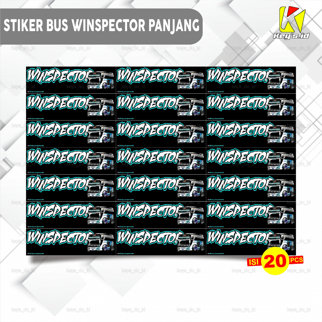 Jual Stiker Bus Winspector Panjang Stiker Bus Basuri Stiker Bus