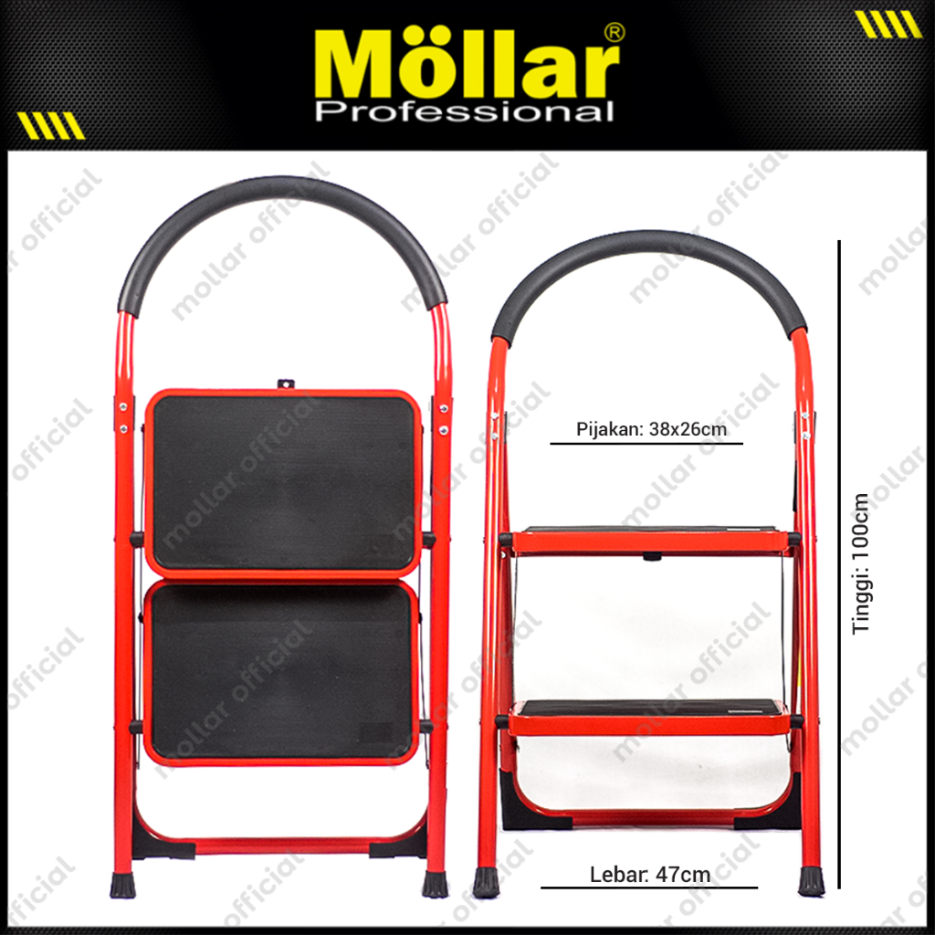 Jual MOLLAR Tangga Lipat Besi 2 Step Rumah Tingkat Household Steel ...