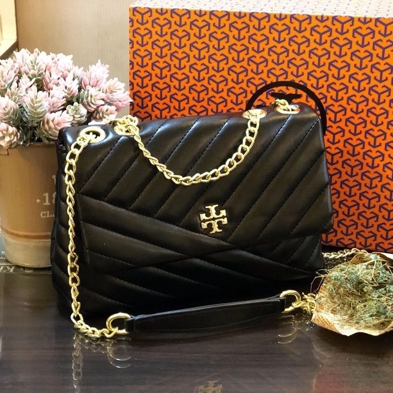 Jual Tas Tr Burch Kira Chevron Convertible Shoulder Bag Premium