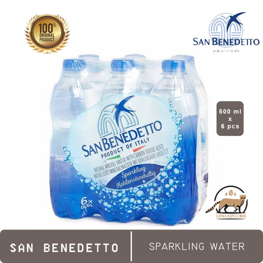 Jual San Benedetto Sparkling Water 500 ml x 6 Shopee Indonesia