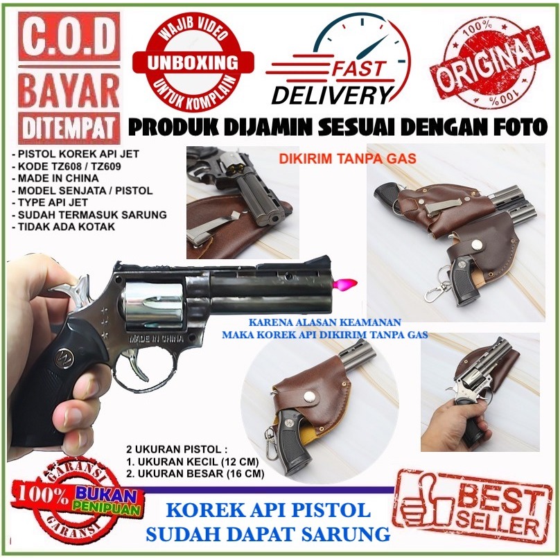 Jual Mancis Lighter Pistol Tz Tz Korek Api Model Jet Isi Ulang Dengan Holster Shopee