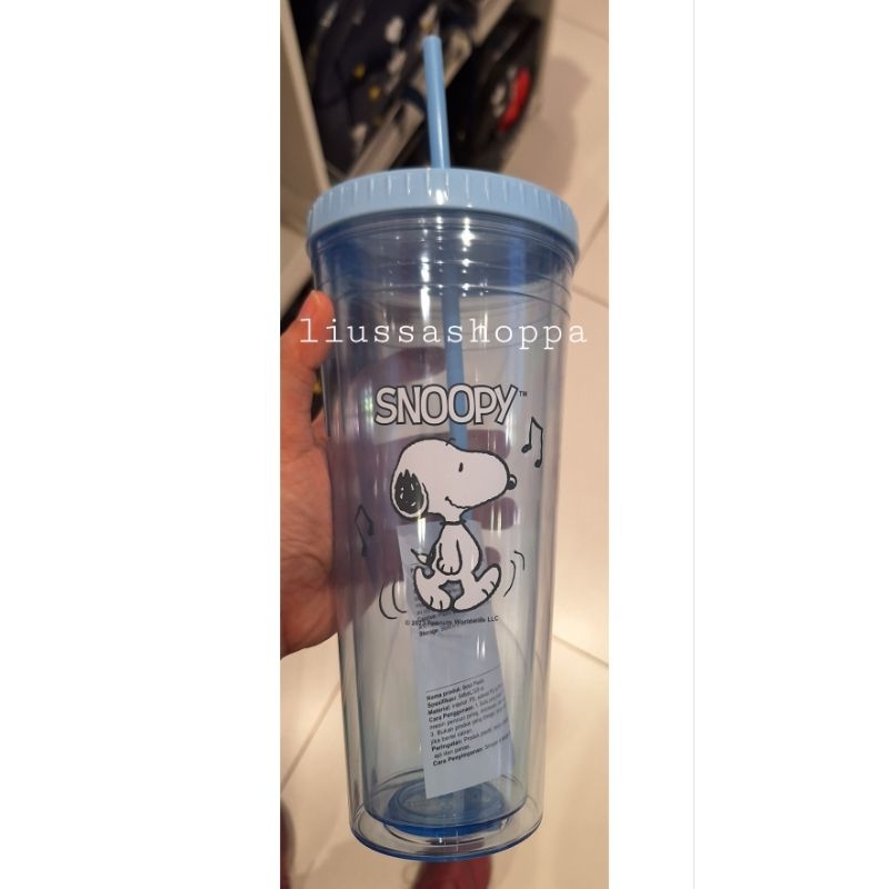 Jual Tumbler Miniso Snoopy Collection Plastic Tumbler With Straw Ml Shopee Indonesia