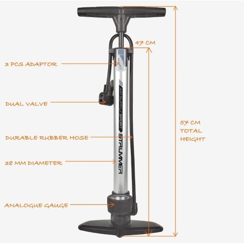 Jual Pompa Lantai Floor Pump Strummer Sport X Mm Ada Tabung Meter