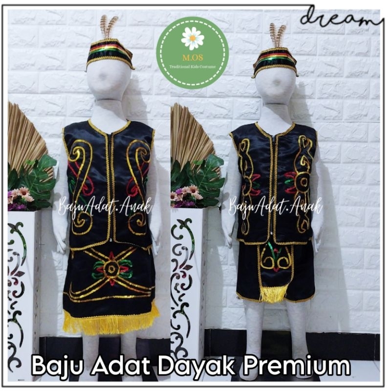 Jual BAJU ADAT DAYAK ANAK LAKI-LAKI | BAJU ADAT DAYAK ANAK PEREMPUAN