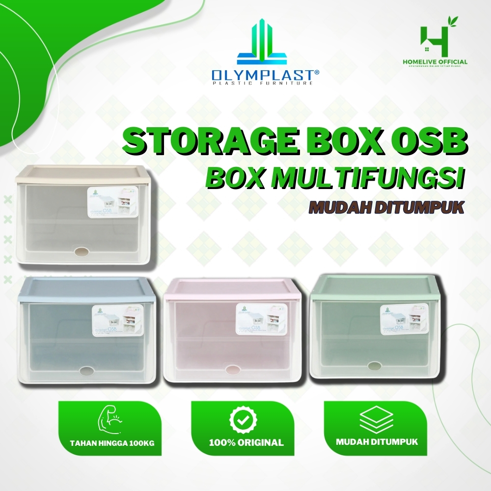 Jual Kotak Penyimpanan Serbaguna Laci Plastik OSB Storage Box Olymplast ...