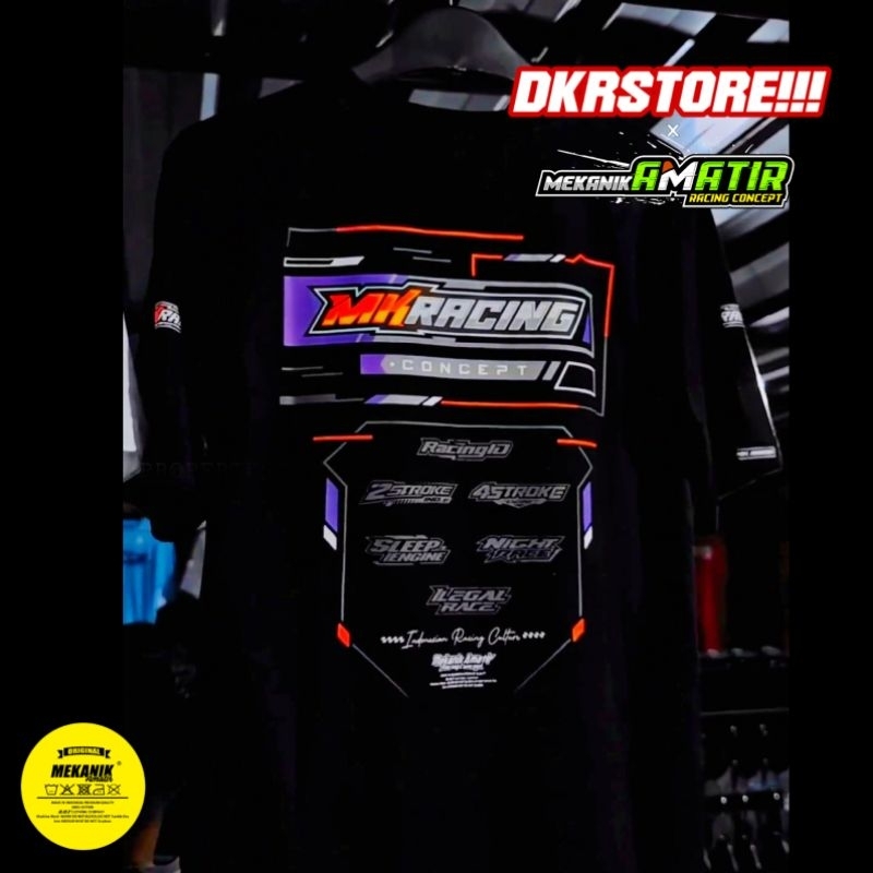 Jual KAOS RACING MK RACING | FREE STICKER | DKRSTORE | Shopee Indonesia