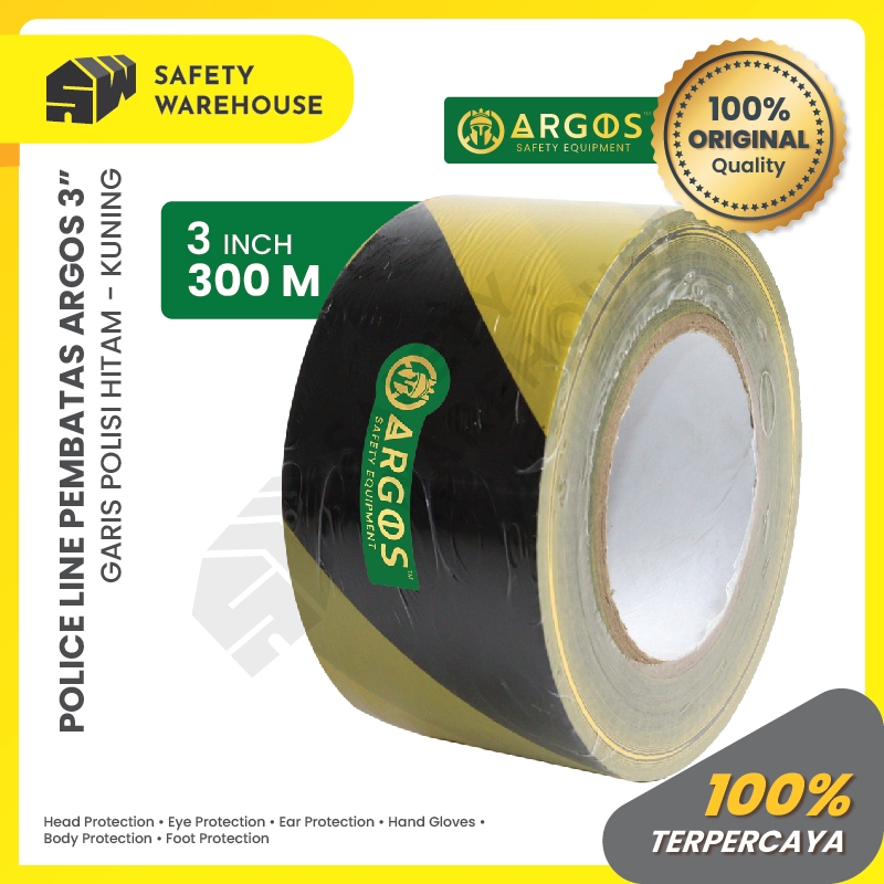 Jual Garis Polisi / Police Line Argos Line Kuning Hitam 3 inch x 300 M ...