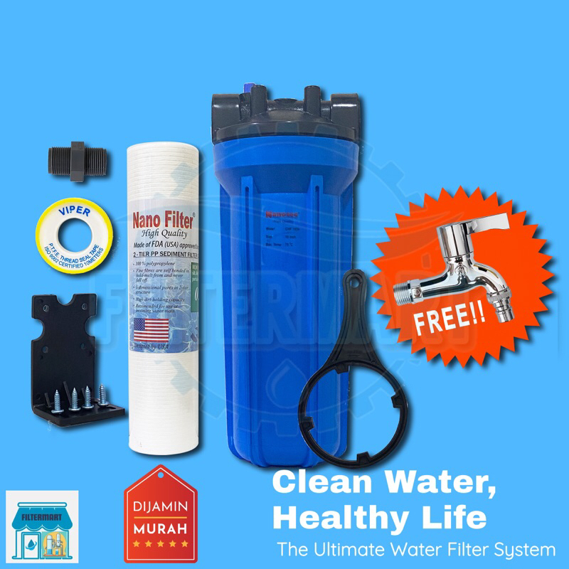 Jual PAKET FILTER AIR BERSIH KRAN 1 TAHAP LENGKAP SIAP PAKAI / SARINGAN ...