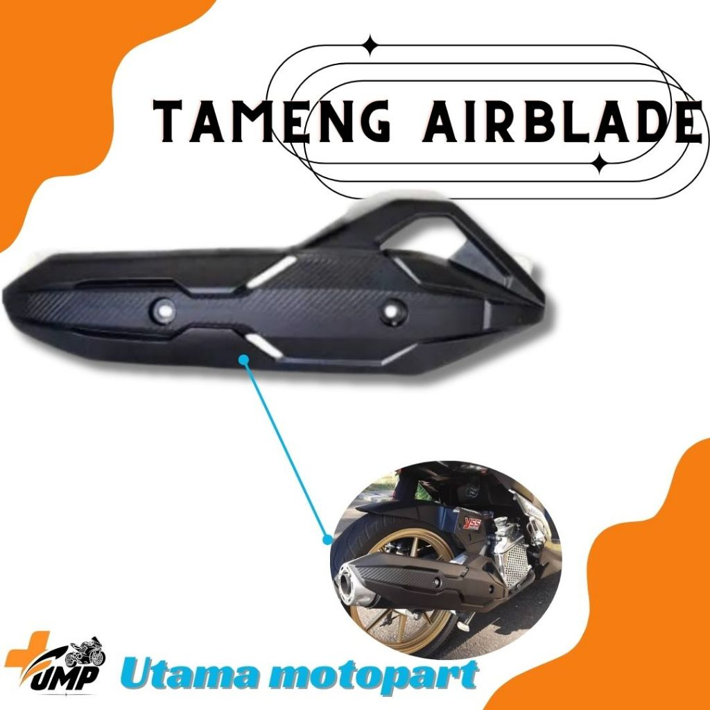 Jual Pelindung Knalpot Tutup Tameng Cover Knalpot Airblade Carbon Vietnam Pnp Vario Pcx