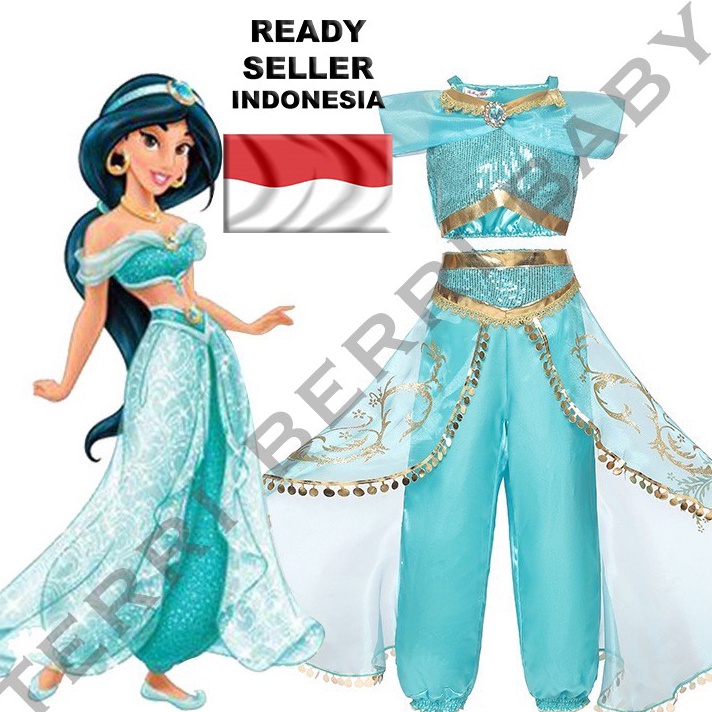 Jual Promo!! Kostum Princess Baju Jasmine Anak Costume Princes Prinses ...