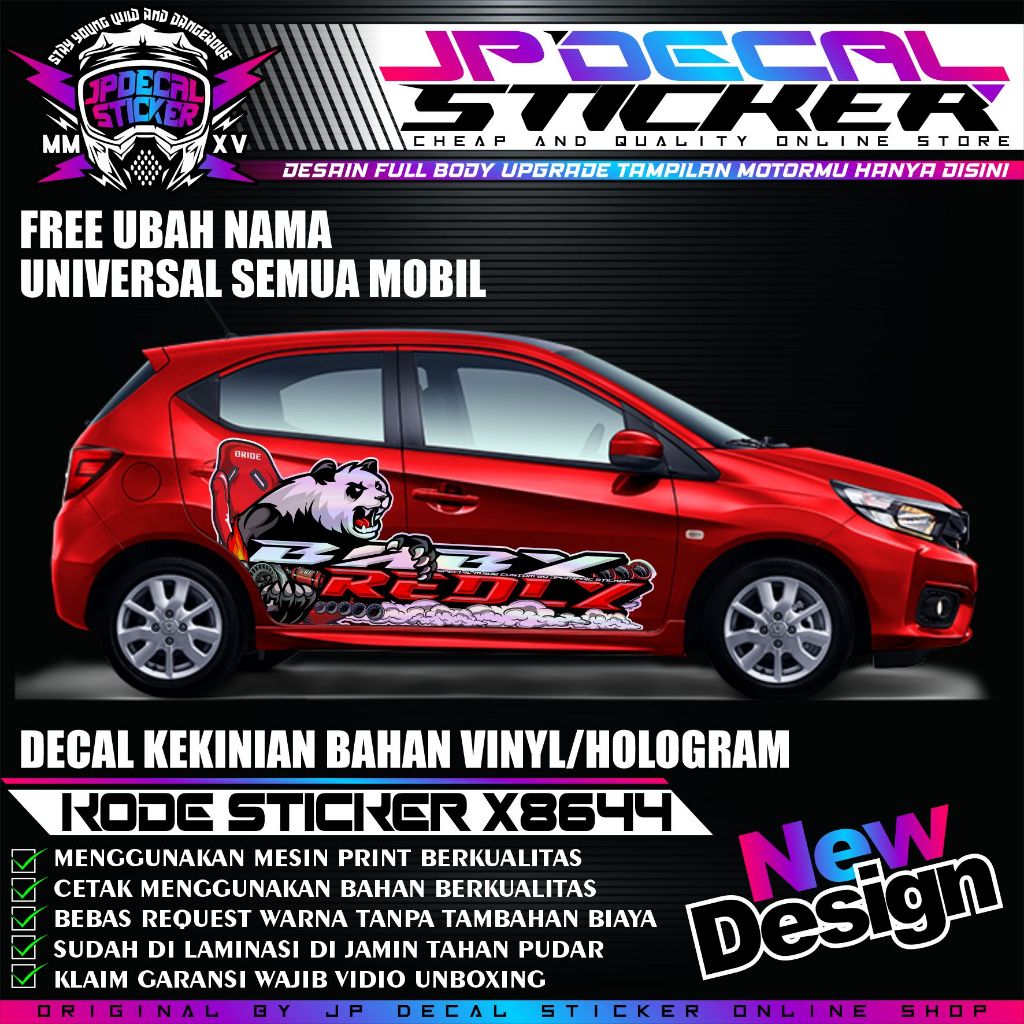 Jual STICKER KEKINIAN UNTUK MOBIL UNIVERSAL HOLOGRAM VINYL PREMIUM ...