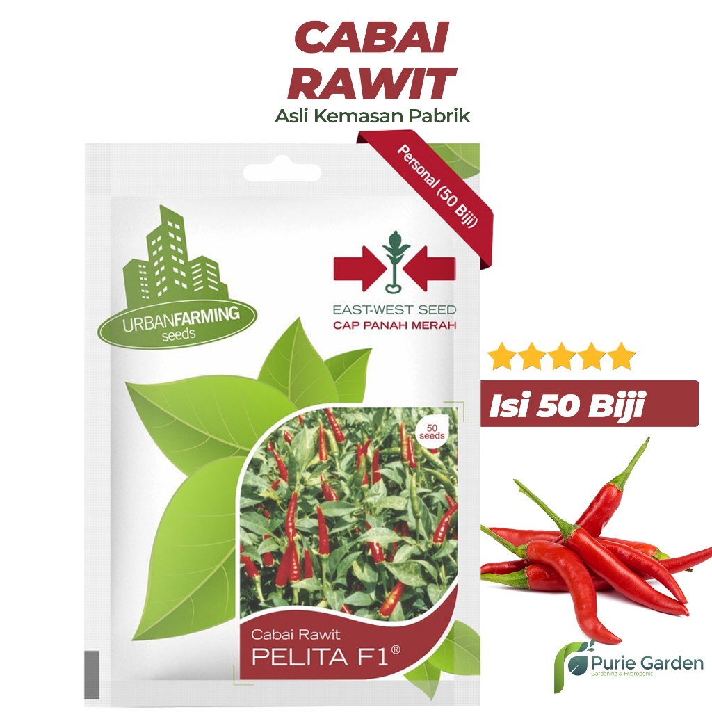 Jual Benih Bibit Cabe Rawit Pelita F1 Isi 50 Biji Cpm Kemasan Pabrik