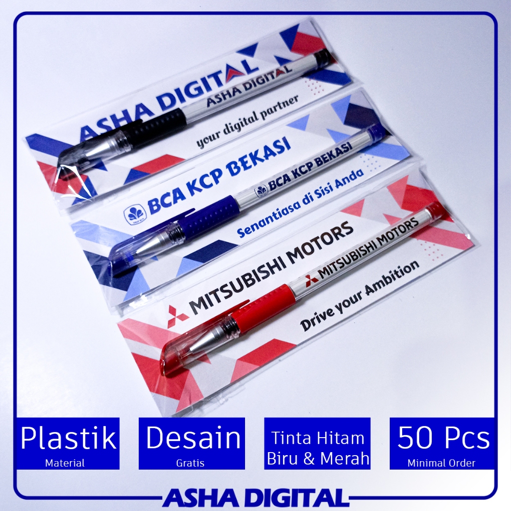 Jual Pulpen Promosi Souvenir Ekonomis Custom Packing | Bolpoin Custom ...