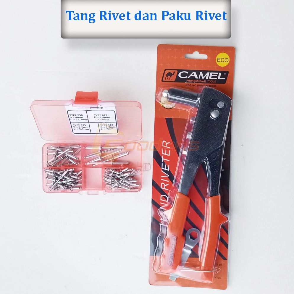 Jual KODE AII017 Paket Rivet Set dan Tang Rivet Camel untuk Knalpot ...