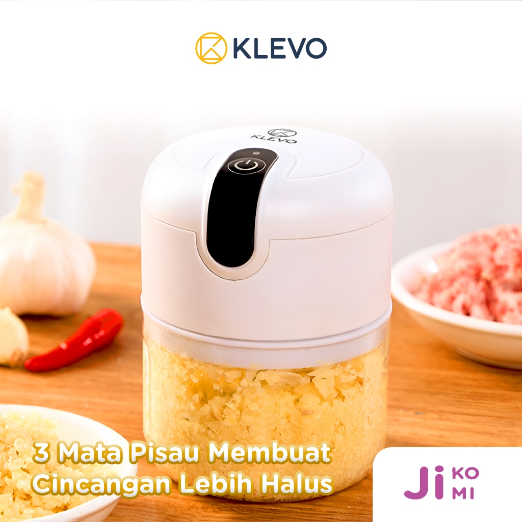 Jual KLEVO MINI CHOPPER BLENDER PORTABLE 3 MATA PISAU USB CHARGE - JI ...
