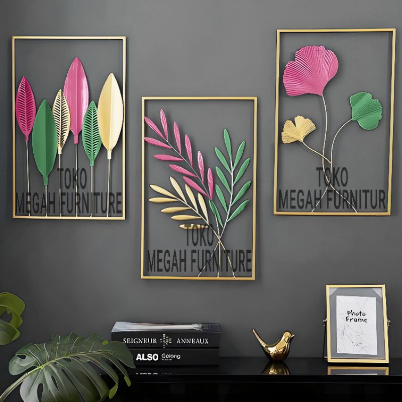 Jual MEGAH FURNITUR Wall Decor Termurah Motif Baru Frame gold Leaf ...